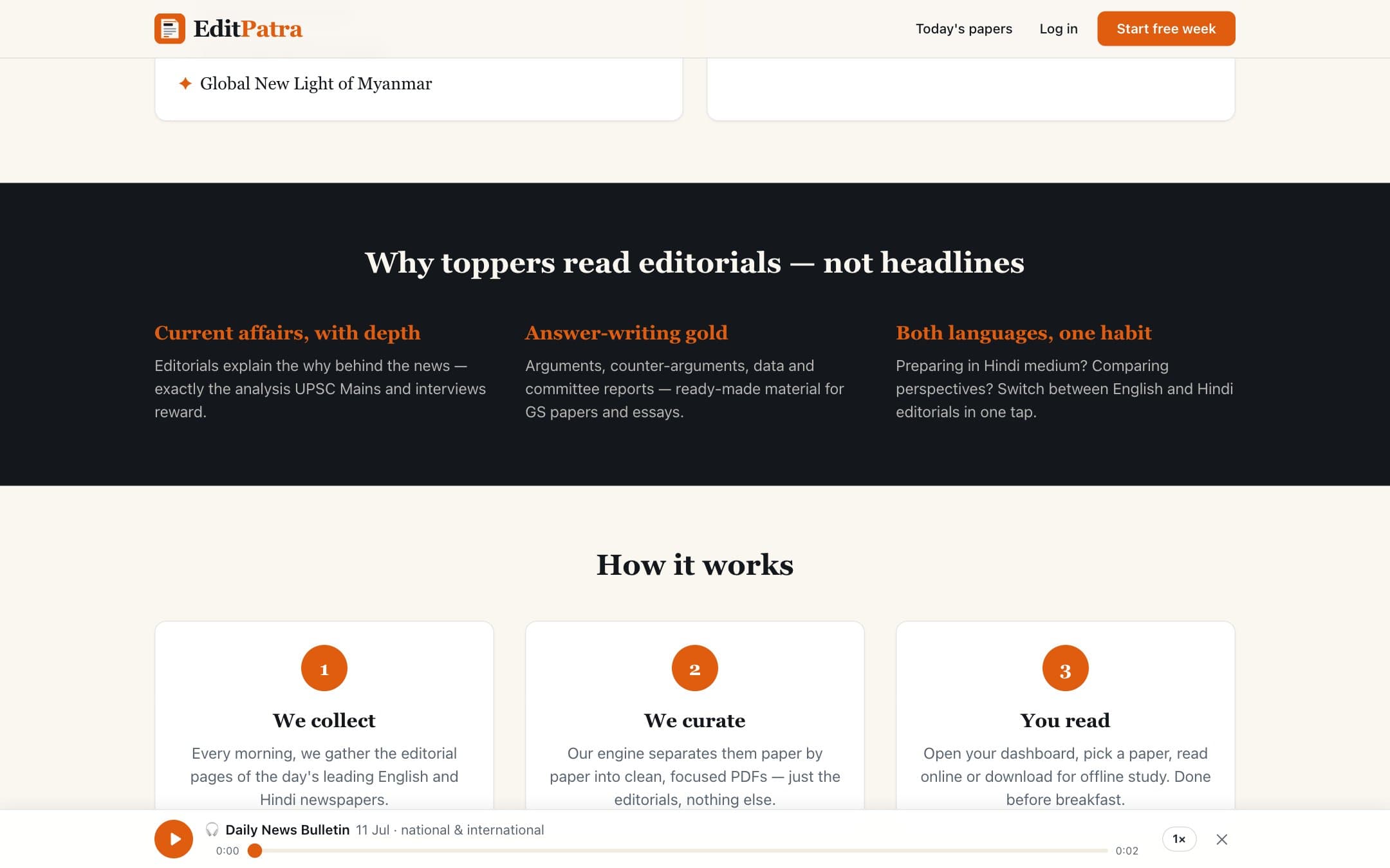 EditPatra — why toppers read editorials, and how it works
